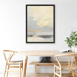Shop Where Land Meets Sky Canvas Art Print-Abstract, Portrait, Rectangle, View All, WA, Yellow-framed wall decor artwork