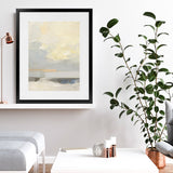 Shop Where Land Meets Sky Art Print-Abstract, Portrait, Rectangle, View All, WA, Yellow-framed painted poster wall decor artwork