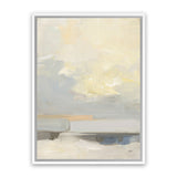 Shop Where Land Meets Sky Canvas Art Print-Abstract, Portrait, Rectangle, View All, WA, Yellow-framed wall decor artwork
