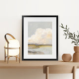 Shop Dream of Clouds Art Print-Abstract, Grey, Portrait, Rectangle, View All, WA, Yellow-framed painted poster wall decor artwork