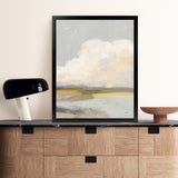 Shop Dream of Clouds Art Print-Abstract, Grey, Portrait, Rectangle, View All, WA, Yellow-framed painted poster wall decor artwork