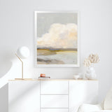 Shop Dream of Clouds Art Print-Abstract, Grey, Portrait, Rectangle, View All, WA, Yellow-framed painted poster wall decor artwork