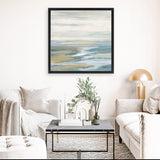 Shop Morning Sea Light (Square) Canvas Art Print-Abstract, Blue, Square, View All, WA-framed wall decor artwork