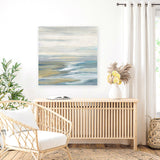 Shop Morning Sea Light (Square) Canvas Art Print-Abstract, Blue, Square, View All, WA-framed wall decor artwork