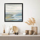 Shop Morning Sea Light (Square) Art Print-Abstract, Blue, Square, View All, WA-framed painted poster wall decor artwork