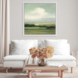 Shop View from the Top (Square) Canvas Art Print-Abstract, Green, Square, View All, WA-framed wall decor artwork