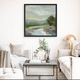 Shop Sage Lake (Square) Canvas Art Print-Abstract, Green, Square, View All, WA-framed wall decor artwork