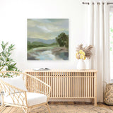 Shop Sage Lake (Square) Canvas Art Print-Abstract, Green, Square, View All, WA-framed wall decor artwork