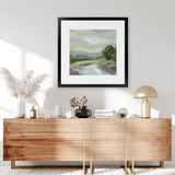 Shop Sage Lake (Square) Art Print-Abstract, Green, Square, View All, WA-framed painted poster wall decor artwork