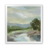 Shop Sage Lake (Square) Art Print-Abstract, Green, Square, View All, WA-framed painted poster wall decor artwork