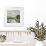 Shop Sage Lake (Square) Art Print-Abstract, Green, Square, View All, WA-framed painted poster wall decor artwork