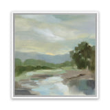 Shop Sage Lake (Square) Canvas Art Print-Abstract, Green, Square, View All, WA-framed wall decor artwork