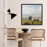 Shop View of the Valley (Square) Canvas Art Print-Abstract, Green, Square, View All, WA-framed wall decor artwork