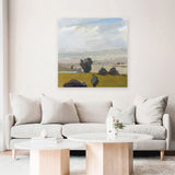 Shop View of the Valley (Square) Canvas Art Print-Abstract, Green, Square, View All, WA-framed wall decor artwork