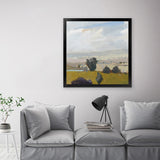 Shop View of the Valley (Square) Art Print-Abstract, Green, Square, View All, WA-framed painted poster wall decor artwork