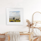 Shop View of the Valley (Square) Art Print-Abstract, Green, Square, View All, WA-framed painted poster wall decor artwork