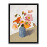 Shop Subtle Bouquet Canvas Art Print-Brown, Florals, Orange, Pink, Portrait, Rectangle, View All, WA-framed wall decor artwork