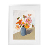 Shop Subtle Bouquet Art Print-Brown, Florals, Orange, Pink, Portrait, Rectangle, View All, WA-framed painted poster wall decor artwork