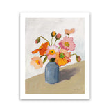 Shop Subtle Bouquet Art Print-Brown, Florals, Orange, Pink, Portrait, Rectangle, View All, WA-framed painted poster wall decor artwork