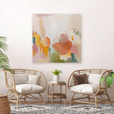 Shop Sonoran Summer (Square) Canvas Art Print-Abstract, Square, View All, WA, Yellow-framed wall decor artwork