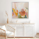 Shop Sonoran Summer (Square) Canvas Art Print-Abstract, Square, View All, WA, Yellow-framed wall decor artwork