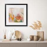 Shop Sonoran Summer (Square) Art Print-Abstract, Square, View All, WA, Yellow-framed painted poster wall decor artwork