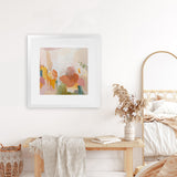 Shop Sonoran Summer (Square) Art Print-Abstract, Square, View All, WA, Yellow-framed painted poster wall decor artwork