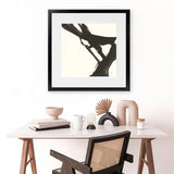 Shop Black Gesture I (Square) Art Print-Abstract, Black, Square, View All, WA, White-framed painted poster wall decor artwork