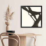 Shop Black Gesture I (Square) Art Print-Abstract, Black, Square, View All, WA, White-framed painted poster wall decor artwork