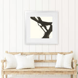 Shop Black Gesture I (Square) Art Print-Abstract, Black, Square, View All, WA, White-framed painted poster wall decor artwork