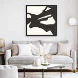 Shop Black Gesture II (Square) Canvas Art Print-Abstract, Black, Square, View All, WA, White-framed wall decor artwork