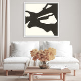 Shop Black Gesture II (Square) Canvas Art Print-Abstract, Black, Square, View All, WA, White-framed wall decor artwork