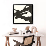 Shop Black Gesture II (Square) Art Print-Abstract, Black, Square, View All, WA, White-framed painted poster wall decor artwork