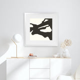 Shop Black Gesture II (Square) Art Print-Abstract, Black, Square, View All, WA, White-framed painted poster wall decor artwork