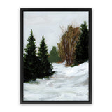 Shop Winter on Grand Mesa Canvas Art Print-Abstract, Green, Portrait, Rectangle, View All, WA-framed wall decor artwork