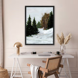 Shop Winter on Grand Mesa Canvas Art Print-Abstract, Green, Portrait, Rectangle, View All, WA-framed wall decor artwork