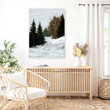 Shop Winter on Grand Mesa Canvas Art Print-Abstract, Green, Portrait, Rectangle, View All, WA-framed wall decor artwork