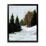 Shop Winter on Grand Mesa Art Print-Abstract, Green, Portrait, Rectangle, View All, WA-framed painted poster wall decor artwork