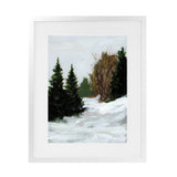 Shop Winter on Grand Mesa Art Print-Abstract, Green, Portrait, Rectangle, View All, WA-framed painted poster wall decor artwork