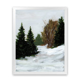 Shop Winter on Grand Mesa Art Print-Abstract, Green, Portrait, Rectangle, View All, WA-framed painted poster wall decor artwork