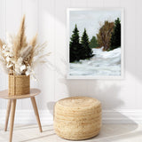 Shop Winter on Grand Mesa Art Print-Abstract, Green, Portrait, Rectangle, View All, WA-framed painted poster wall decor artwork