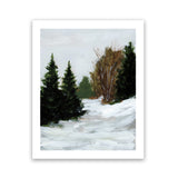 Shop Winter on Grand Mesa Art Print-Abstract, Green, Portrait, Rectangle, View All, WA-framed painted poster wall decor artwork