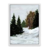 Shop Winter on Grand Mesa Canvas Art Print-Abstract, Green, Portrait, Rectangle, View All, WA-framed wall decor artwork