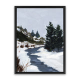 Shop Winter Trails Canvas Art Print-Abstract, Portrait, Purple, Rectangle, View All, WA-framed wall decor artwork