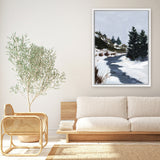 Shop Winter Trails Canvas Art Print-Abstract, Portrait, Purple, Rectangle, View All, WA-framed wall decor artwork