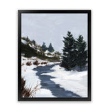 Shop Winter Trails Art Print-Abstract, Portrait, Purple, Rectangle, View All, WA-framed painted poster wall decor artwork
