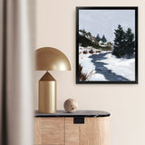 Shop Winter Trails Art Print-Abstract, Portrait, Purple, Rectangle, View All, WA-framed painted poster wall decor artwork