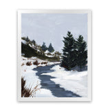Shop Winter Trails Art Print-Abstract, Portrait, Purple, Rectangle, View All, WA-framed painted poster wall decor artwork