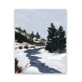 Shop Winter Trails Art Print-Abstract, Portrait, Purple, Rectangle, View All, WA-framed painted poster wall decor artwork