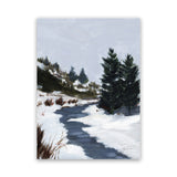 Shop Winter Trails Canvas Art Print-Abstract, Portrait, Purple, Rectangle, View All, WA-framed wall decor artwork